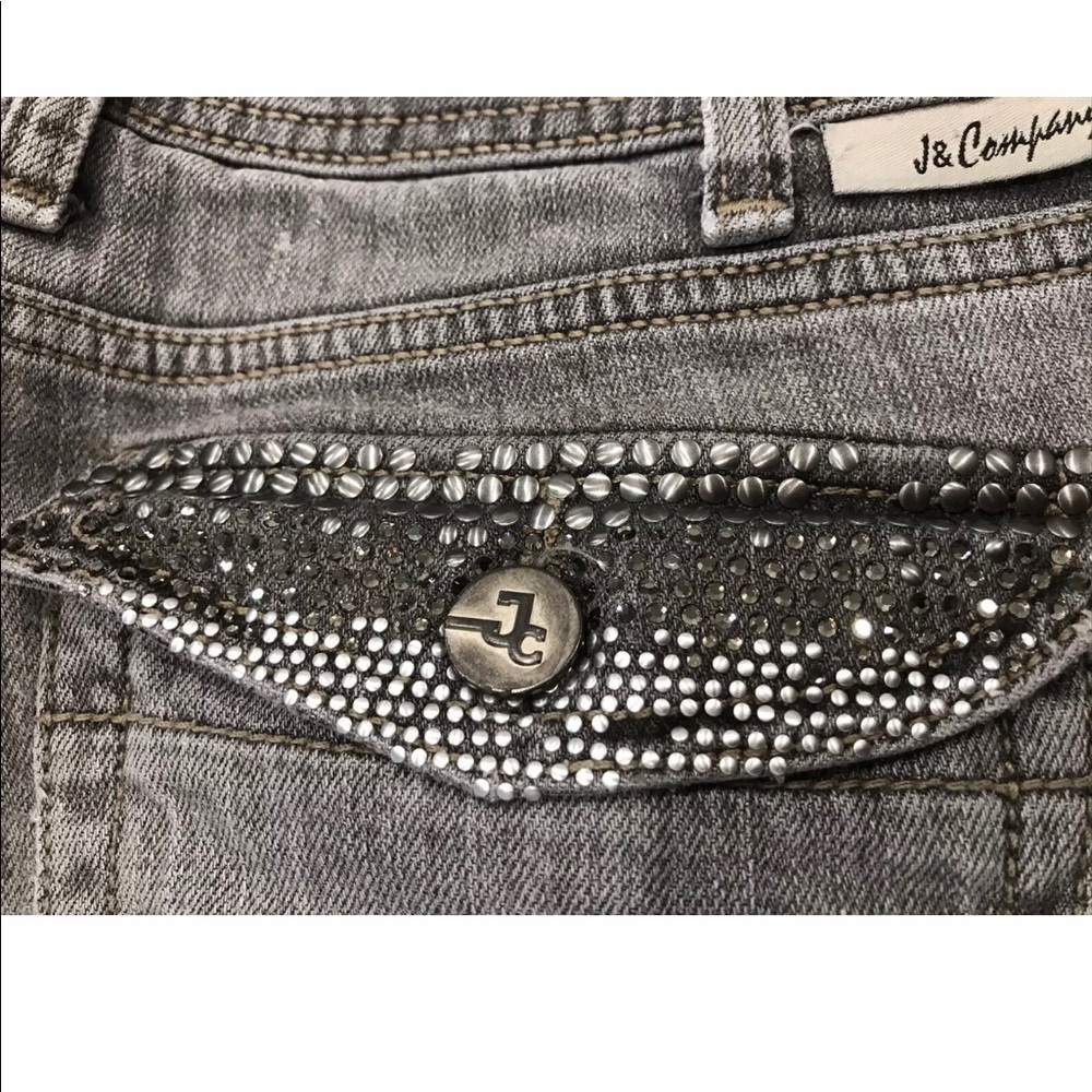 J & CO Ocean Glamour Gray StraightCut Jeans 29 35